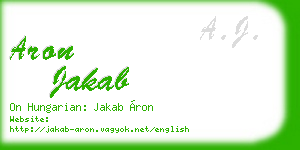 aron jakab business card